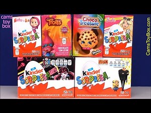 Chocolate Surprise Eggs Masha Bear Trolls Barbie Kinder Despicable Me 3 Monster High Toys