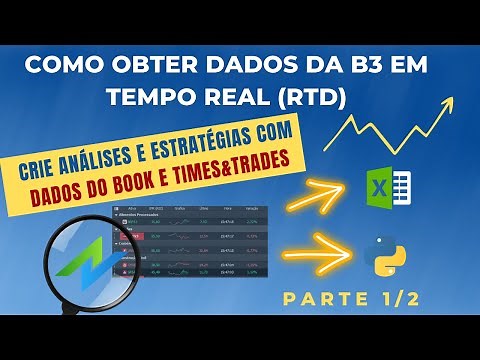 🔴Pr: Dados da B3 em TEMPO REAL no EXCEL! [Crie análises e ESTRATÉGIAS COM DADOS DE BOOK]