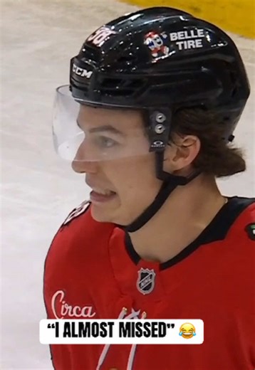 Connor Bedard’s reaction to going off the crossbar for the empty-net goal 😅 #nhl #nhlonsn #connorbedard #chicagoblackhawks #hockeytiktoks