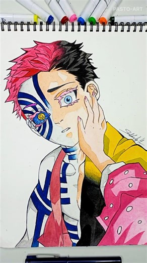 Draw AKAZA| #shorts #anime #drawing #new