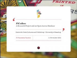 CBCP Seminar Francesca Tancini on the PiCoBoo Project and Database