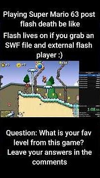 Super Mario 63 Post Flash Death Be Like #shorts #supermario63 #supermario #flashgames #nostalgia