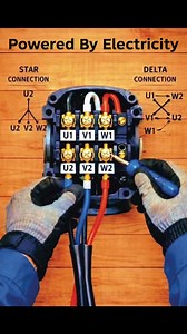 40K views · 348 reactions | Three-Phase Engine Connection: Star and Delta Configuration with U1, V1, W1 / U2, V2, W2 frames. #fblifestyle #fbreels23 #electrician #electricwork #electricity #virals #electrical #facebookpost #fbreelsvideo #wiring | 혗혰호혦혳혦혥 혉혺 혌혭혦혤혵혳혪혤혪혵혺 | Facebook