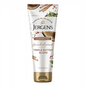 Jergens Hand and Body Lotion Butter with Sandalwood Essential Oils, Dry Skin Moisturizer, 7 oz