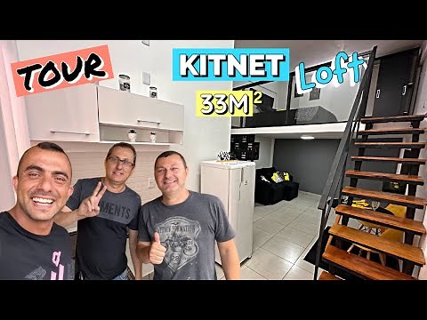 Tour por kitnet loft de 35 metros totalmente mobiliada e decorada | Um achado em SÃO PAULO!!!