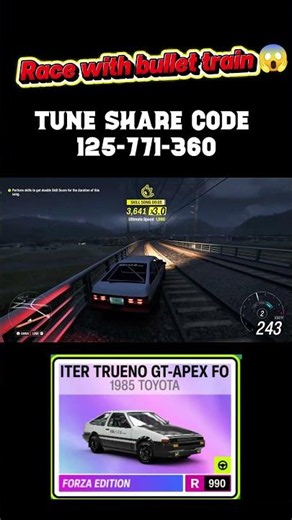 Raced a Bullet Train in a 500KM/H Toyota Trueno! 😱 (FH6)
