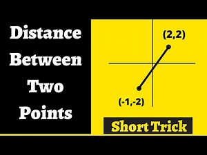 How to find Distance between Two Points In x,y Coordinate System Formula and Short Trick