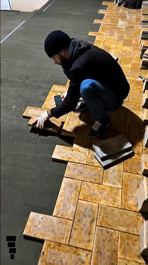 INSANE Stone Tile Installation Technique | Satisfying Manual Paving Process That Pros Use