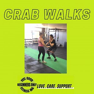 Crab walks are very beneficial full-body exercise, also a common exercise used to warm up the legs before performing lower body exercises 💪🏾💚 ✔️ Glute Strength Crab walks engage the gluteus medius and maximus, helping to strengthen and tone the buttocks. ✔️ Hip Mobility The movement helps improve hip mobility and stability, which is important for injury prevention and overall joint health. ✔️ Core Stability The exercise activates the core muscles as they work to stabilize the body during move