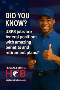 Did you know? usps jobs are federal positions with amazing benefits and retirement plans?