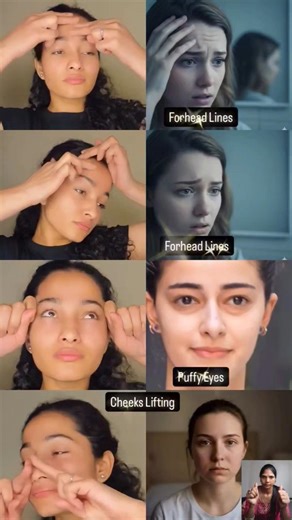 7 Day Face Lift Challenge 😍 Puffy Eyes & Cheek Lift #Shorts #foreheadlines #jawline #puffyeyes #yt