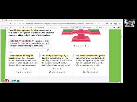 EnVision Math 6 Lesson 4-2: Apply Properties of Equality
