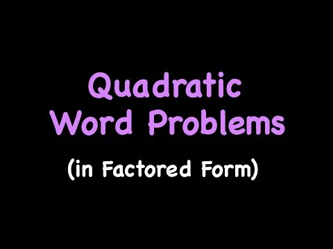 Quadratic Word Problems Part 1: Factored Form - Algebra 1 Unit 11 Lesson 13