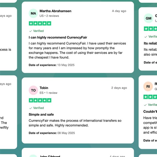 See why thousands of customers trust CurrencyFair for their international money transfers 💸 | CurrencyFair