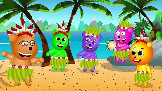 Mega Gummy bear space travel adventures finger family rhymes for children songs | Ice crea