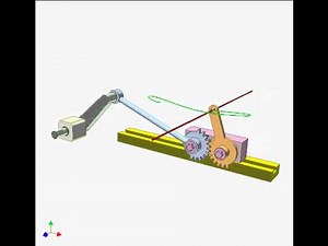 Gear slider crank mechanism 1