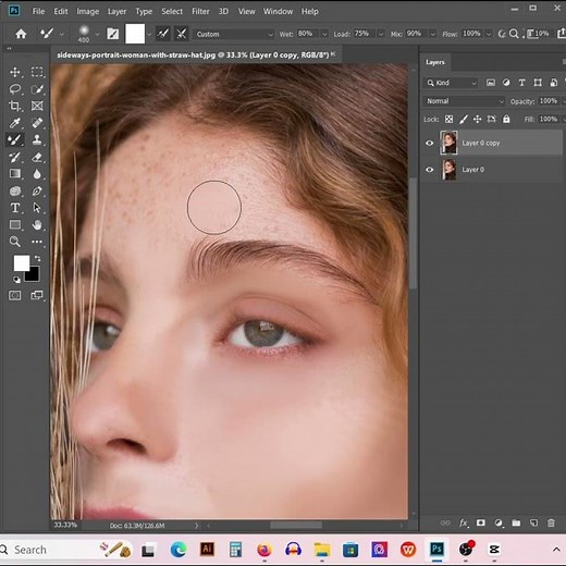 Face editing in photoshop / photoshop skin retouching tutorial / #photoediting