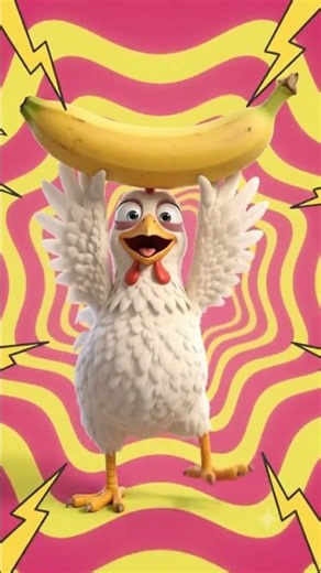 Chicken Banana Song 🍌🐔 #chicken #Shorts #MusicShorts #FunnySong #Humor #Viral