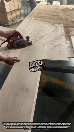 Wood Grain Texture Board Production Using an Electric Hand Planer