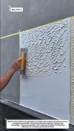 Satisfying Wall Skim Coating Technique | Smooth Finish Transformation