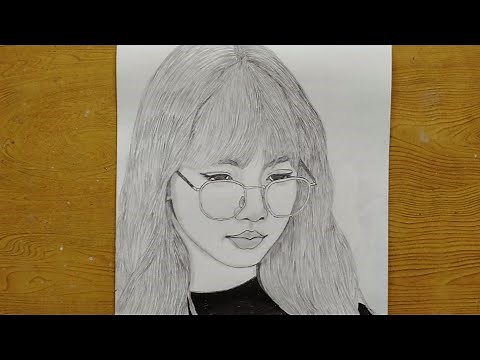 Drawing-Lisa|Blackpink|How to draw Lisa Sketch|LaLisa Manoban Sketch step by step tutorial|리사 마노 반