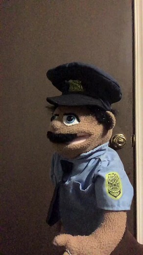 The living room didnt save him 😔 #policepuppet #puppets #comedy #puppet #foryou