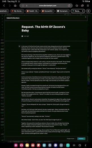 Deviantart Not Letting Me Upload Or Edit Literature. How do I fix this?