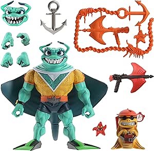 Super7 ULTIMATES! Teenage Mutant Ninja Turtles Ray Fillet - 7" TMNT Action Figure with Accessories Classic Cartoon Collectibles and Retro Toys