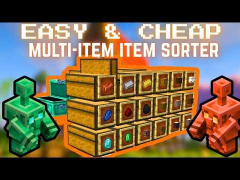 Easy & Cheap Copper Golem Item Sorter| JAVA & BEDROCK | 26.2 | ⁌MINECRAFT MINI EP 9⁍