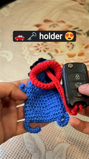 car keychain holder 😍😍#crochet #shortvideo #reel 🚗🗝️