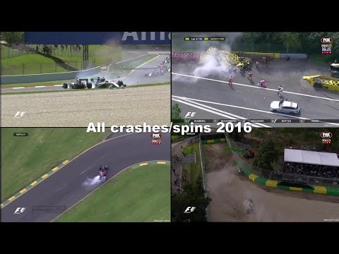 All F1 crashes/spins 2016