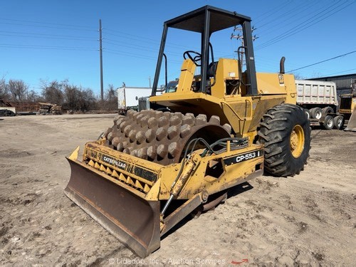 Caterpillar CP-553 Pad Foot Drum Vibratory Ride On Roller Compactor bidadoo | eBay
