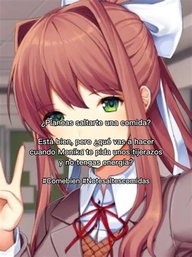 Pedido !! || Aquí vamos de nuevo... Monika es la presidenta, fundadora y antagonista principal de la novela visual de terror psicológico Doki Doki Literature Club! (DDLC). Aunque inicialmente se presenta como un personaje de apoyo amable y maduro que guía al jugador en un simulador de citas escolar, su rol da un giro drástico cuando se revela que posee autoconsciencia dentro del código del juego. Características Principales • Autoconsciencia y manipulación: Al descubrir que está atrapada en un v