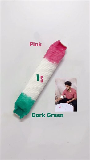Satisfied Color Challenge Pink vs Dark Green 🎨 #acrylicpainting #colourmixing
