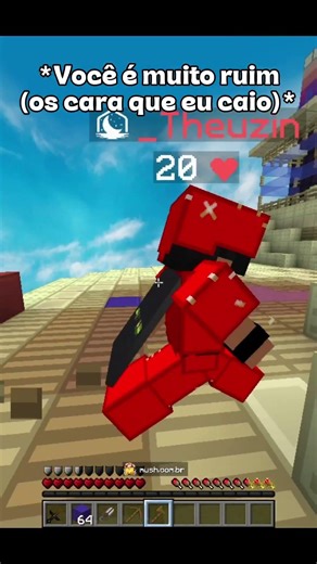 POV: Você é muito ruim, os cara que eu caio: #minecraft #bedwars #shorts #mushmc #minecraftmemes