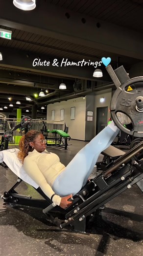 Glute & Hamstrings Workout🩵 Full Fit : @Oner Active Leg Press Hip Thrusts Bulgarian Split Squats Hamstring Curls Hyper Extensions #oneractive