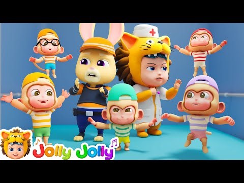 No No Jumping In The Elevator | Five Little Monkeys | Safety Songs | Jolly Jolly - Kids Songs