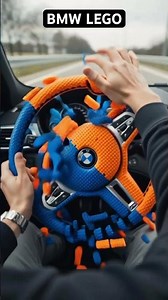 Half Blue & Half Orange LEGO BMW Steering Wheel 🎨 – Strong Design or Split Disaster? 😳#lego #asmr
