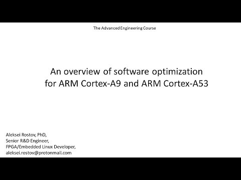 Part 1 - An overview of software optimization for ARM Cortex A9/A53