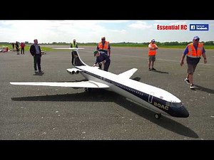GIANT radio controlled (RC) VICKERS VC10 AIRLINER 5 METRE! with FOUR JET ENGINES (inc ONBOARD VIEWS)