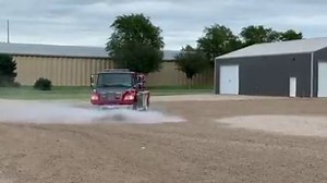 Testing out the ground sweeps as part of our QC process. *We have a team of professionals with a rigorous testing process to ensure excellent quality & performance on all Midwest Fire trucks. | Midwest Fire