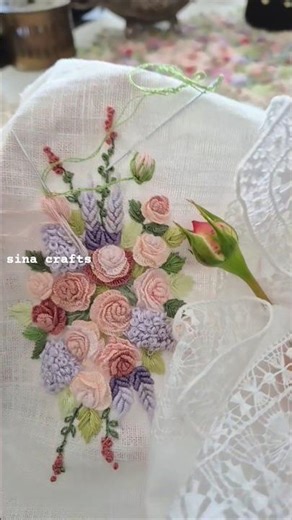 Easy Embroidery Stitch for Beginners How to work rose bud flowers
