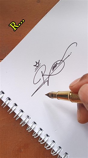 Elegant R Signature Idea 🔥 | Simple & Unique Signature Tutorial #Shorts