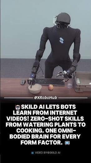 🤖Skild AI learns from human videos & handles disturbances! #humanoid #robot #SkildAI #embodiedai