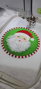 Have you seen our most popular ornament this year? 🎅 Our ITH Fringe Santa Ornament has been a customer favorite—and it’s so much fun to stitch out! Check out the design info in the comments below | A Stitch in Time Embroidery Designs
