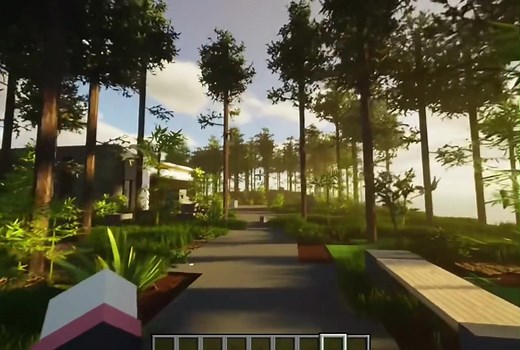 Exploring Beautiful Forests with Shaders in Minecraft