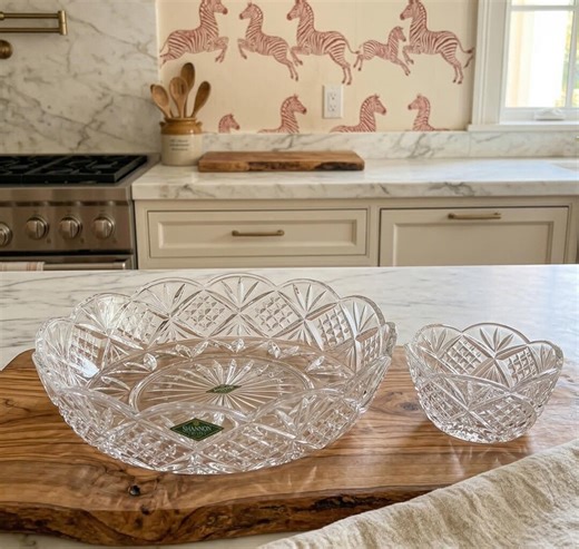Shannon Crystal Chip and Dip Set | Dublin Collection | 24% Lead Crystal Platter Bowl