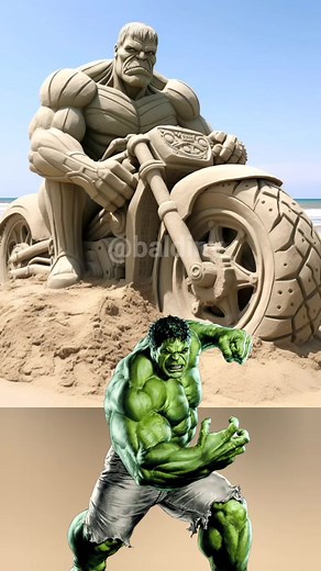Epic Avengers Sand Statue Motorbike Adventure