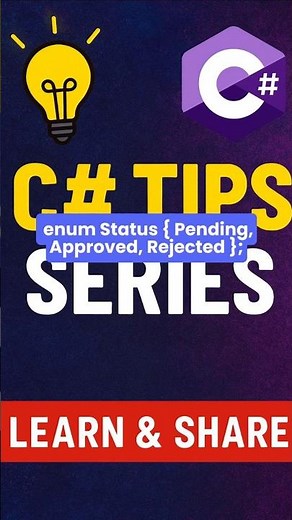 💡C# Tip #14: Use 'enum' for fixed sets of values #coding #csharp #shortsTip #shorts