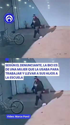 ¡Como si fuera suya! Hombre roba bicicleta a plena luz del día
